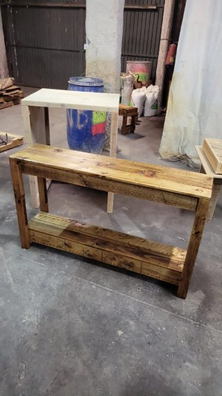 Consola Roble Madera Reciclada