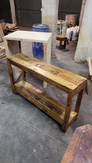 Consola Roble Madera Reciclada