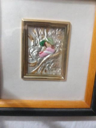 Plata y esmalte, cuadro decorativo