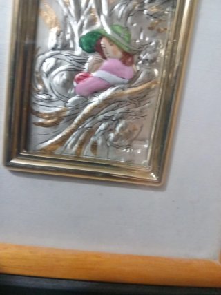Plata y esmalte, cuadro decorativo