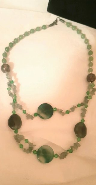 Collana artigianale pietre dure verdi