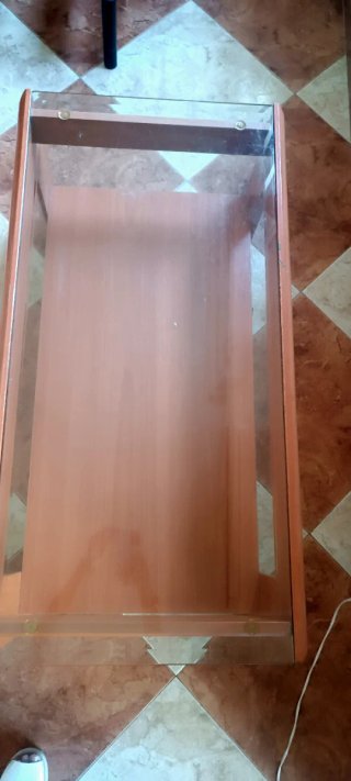 Mesa de centro madera y cristal