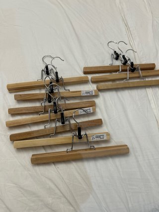 Perchas madera pantalones/faldas 10 unidades Ikea