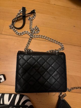Lote 3 bolsos: negro, cebra y cadena