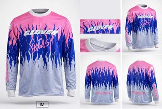 Camiseta T-M De Moto Clover Fantasy Rosa