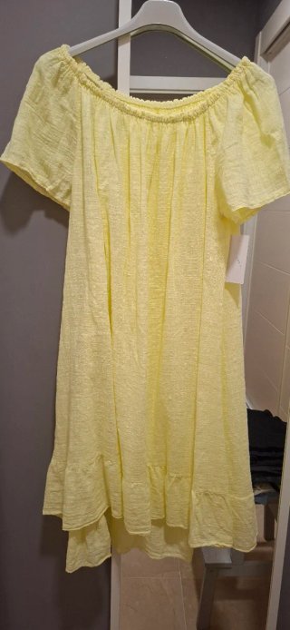 Vestido Ibicenco Amarillo Talla Única