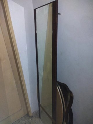 Espejo de pie madera y cristal