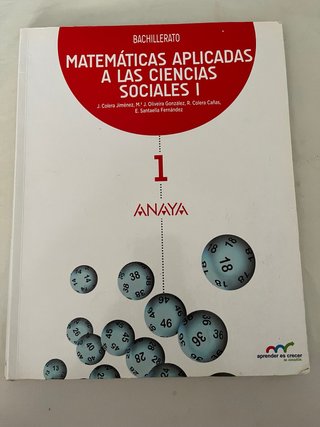 Matemáticas aplicadas a las ciencias sociales I