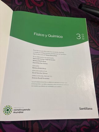 Libro física y química Santillana 3 ESO