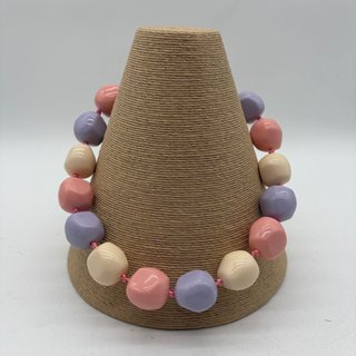 Collana estiva colorata pietre resina