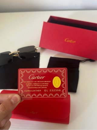 Gafas Cartier Premier Negras y Doradas