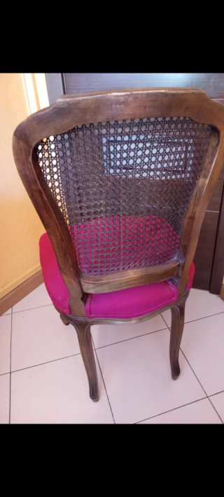 6 Sillas Vintage Madera y Rattan