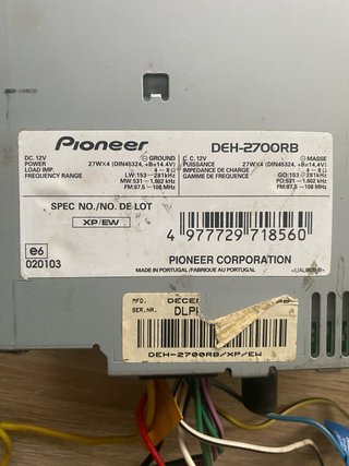 Radio CD Pioneer EEQ MOSFET 50Wx4
