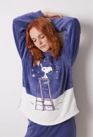Pijama Snoopy Estrellas Azul