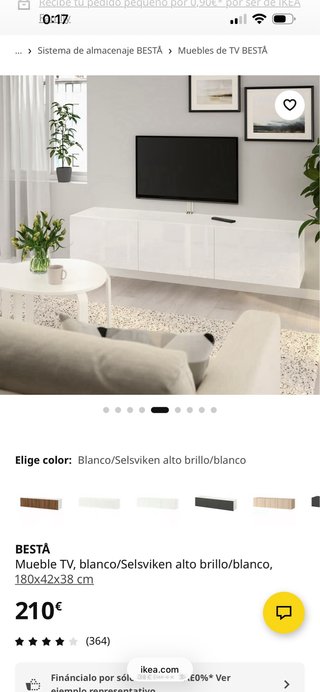Mueble TV BESTÅ Blanco