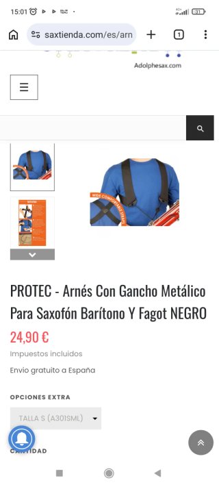 Arnés para fagot Protec