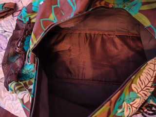 Conjunto bolso y maleta floral