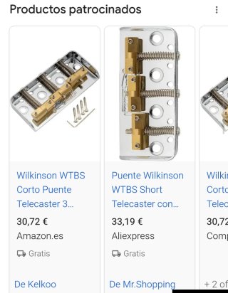 Puente Corto Wilkinson para Telecaster