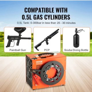 Compresor VEVOR PCP 30 MPa / 4500 PSI