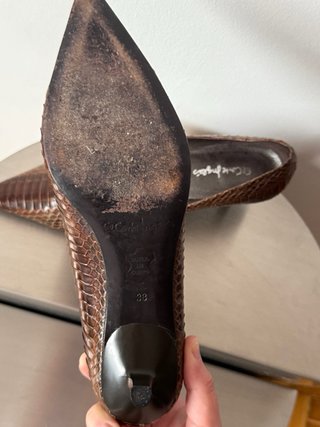 Zapatos de tacón marrones Corte Inglés
