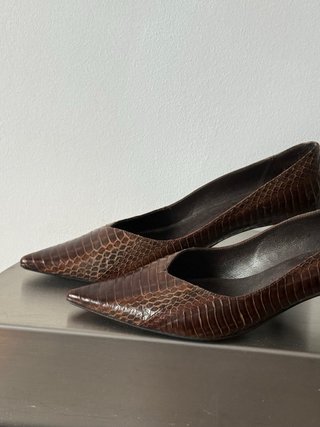 Zapatos de tacón marrones Corte Inglés