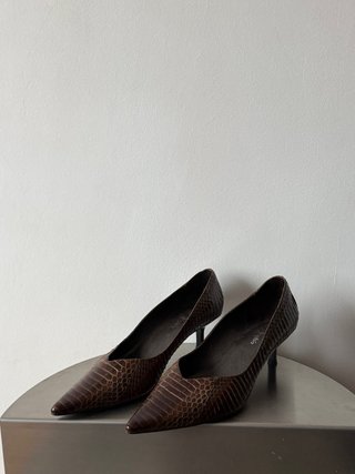 Zapatos de tacón marrones Corte Inglés