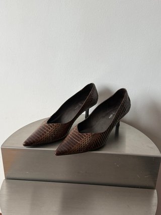Zapatos de tacón marrones Corte Inglés