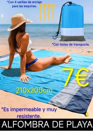 Alfombra de Playa Impermeable 210x200cm