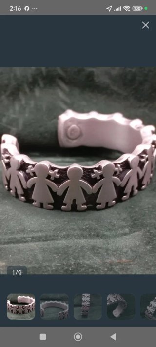 Pulsera Tous Plata 925 Rígida (Niños del mundo )