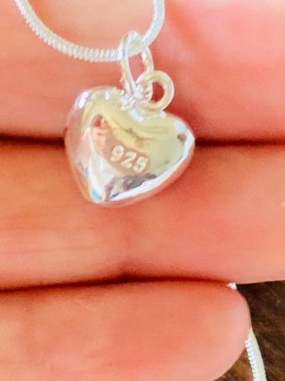 Colgante Corazón Plata 45cm