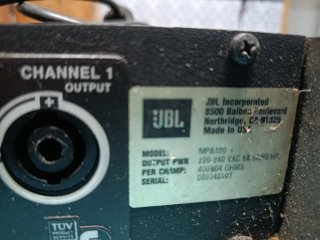 Amplificador JBL MPA 400 Profesional