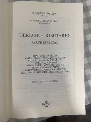 Derecho tributario Parte especial