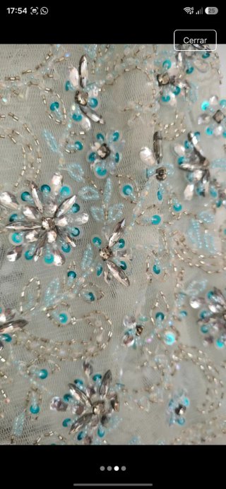 Top Alyce paris vintage L pedrería transparente