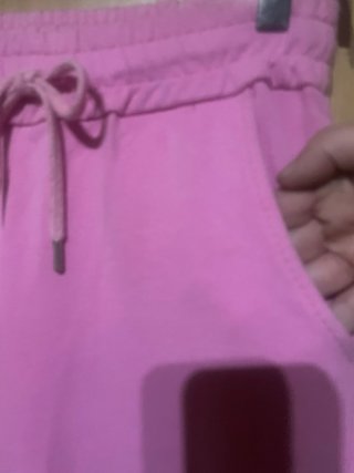 Pantalón chándal rosa con cordón