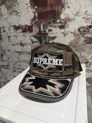 Gorra Supreme Camo Trucker Original Bordada Mesh