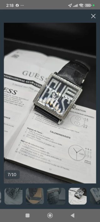 Reloj Guess Brillantes Negro/Plata