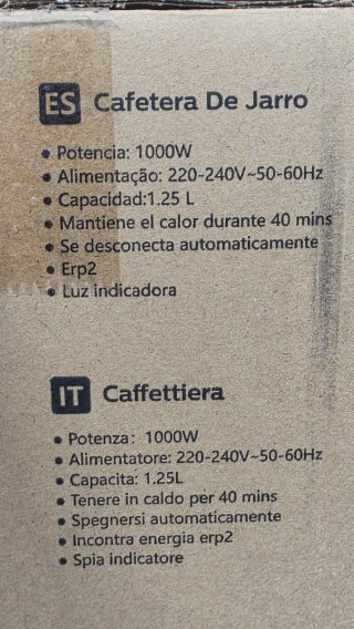 Cafetera Aigostar Goteo Negra