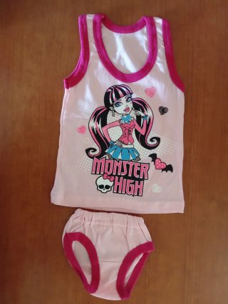 Conjunto interior niña de 1 año Monster High.