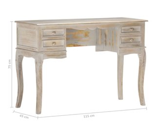 Escritorio madera mango gris y dorado