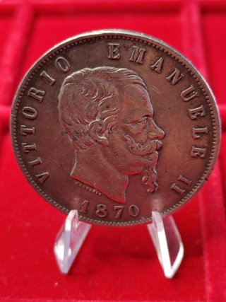 2 Pezzi di 5 Lire Argento 1870-1876 Regno d'Italia
