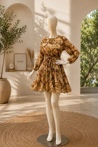 Vestido gasa estampado floral nuevo