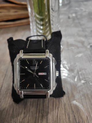 Orologio Pierre Bonnet Quadrato Nero Argento