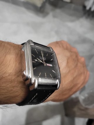 Orologio Pierre Bonnet Quadrato Nero Argento