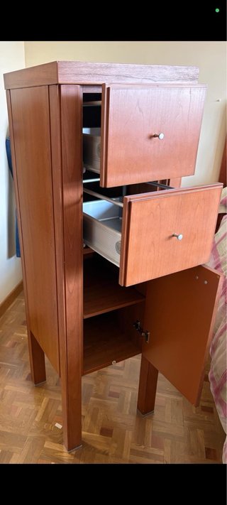 Conjunto mueble de lavabo,espejo y columna de baño