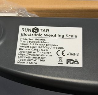 Bascula Baño Digital Numeros Gigantes hasta 250kg