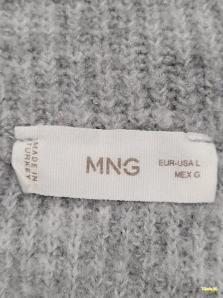 Jersey Mujer Lana Gris Mango Talla L