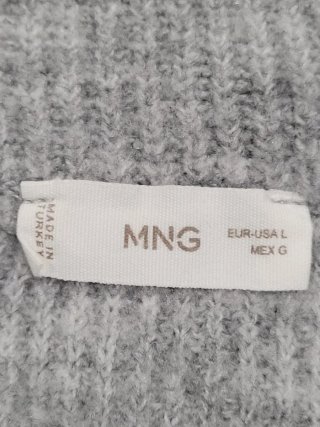 Jersey Mujer Lana Gris Mango Talla L