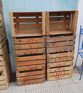 Lote 6 Cajas Rústicas Madera