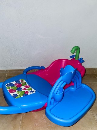 Bañera de juguete para muñecas con cambiador