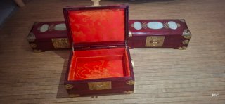 Joyeros chinos antiguos dorados y rojos